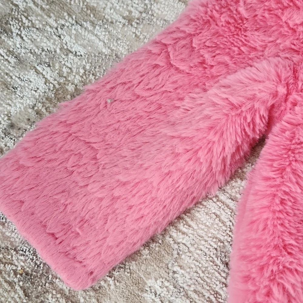 Pink Fuzzy Pig Hoodie, size 6-12 months